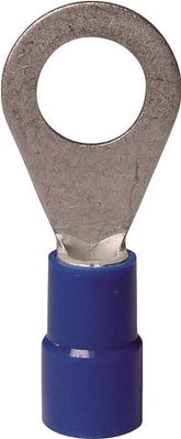 GB 10-104 Ring Terminal, 600 V, 16 to 14 AWG Wire, #8 to 10 Stud, Vinyl Insulation, Copper Contact, Blue